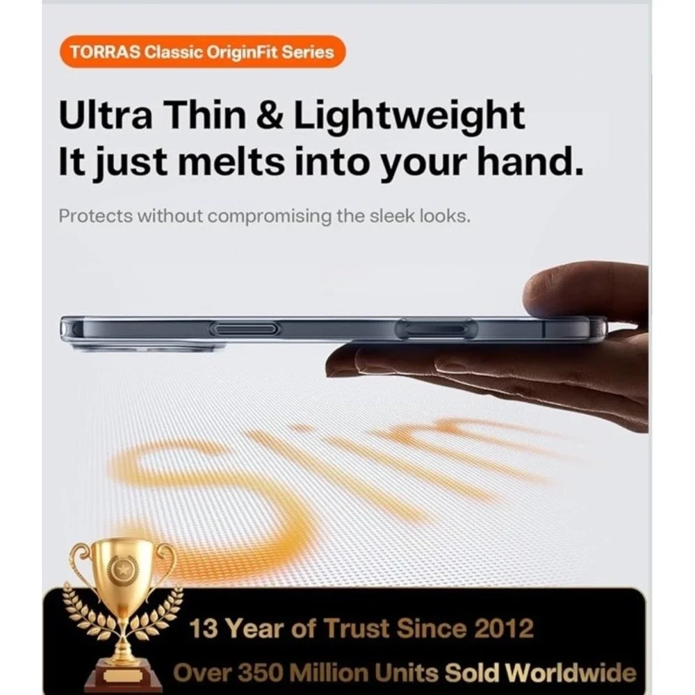 NEW -   TORRAS Slim Fit for iPhone 17 Pro Case ‎  Anti Yellowing Clear